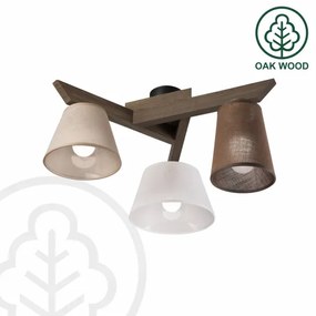 Brilagi - LED  Prisadený luster ANTHONY 3xE14/40W/230V dub orech