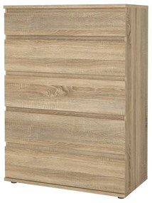 Vysoká komoda v dekore duba v prírodnej farbe 77x107 cm Nova – Tvilum