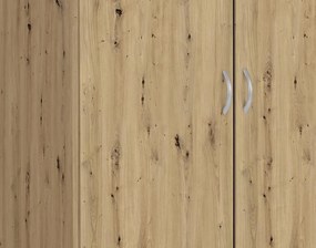 Rohová šatníková skriňa Case, dub artisan