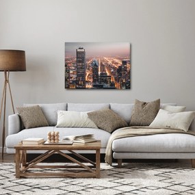 Obraz svietiacej metropoly (70x50 cm)