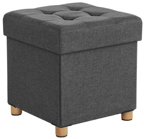 Taburet s úložným priestorom na nožičkách OTO, 38x38x40cm, antracitová Jurhan