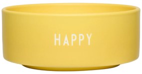 DESIGN LETTERS Porcelánová miska Yellow Happy