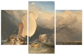 Obraz - William Turner, Fishing Boats with Hucksters Bargaining for Fish, reprodukcia (90x60 cm)