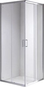 BPS-koupelny Štvorcový sprchovací kút HYD-SK93C 100x100 chróm/transparent + vanička HYD-SSV-ST06A čierna