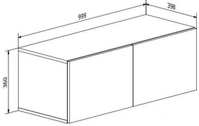 TV STOLÍK ELEGANTE 100 LED BETON