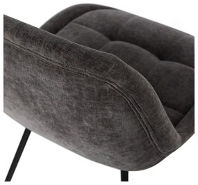 Sivé zamatové jedálenské stoličky v súprave 2 ks Crate – WOOOD