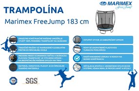 Marimex | Trampolína Marimex FreeJump 183 cm + ochranná sieť a kotviaca sada ZADARMO | 19000106