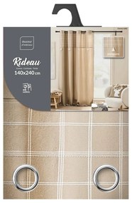 Hnedý záves s prímesou bavlny 140x240 cm Everest – douceur d'intérieur