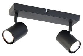Inteligentné stropné svietidlo čierne obdĺžnikové vrátane 2 Wifi GU10 - Jeana