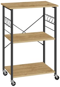 Odkladací stolík na kolieskach s 3 policami TAYLOR ARTISAN 60x40 cm