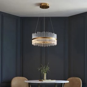 Endon 107671 - LED Stm. luster na lanku ADRIEL LED/41W/230V 3000K zlatá/číra