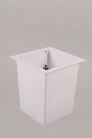 Kvetináč BLOCK, sklolaminát, výška 60 cm, biely mat