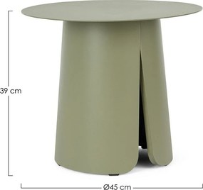 Hliníkový okrúhly záhradný stolík ø 45 cm Bryan – Bizzotto