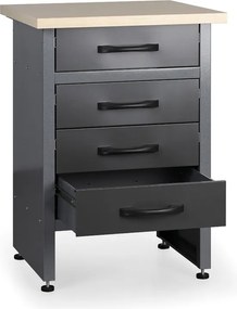 Pracovný stôl do dielne G1, 840 x 600 x 600 mm, 4 zásuvky