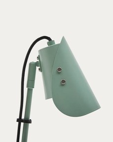 Zelená kovová stolová lampa s klipom (výška 51 cm) Jula – Kave Home