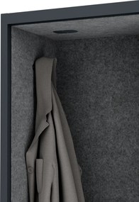 Akustická kabína SALLY MentalBox 600 mm – antracitový korpus, tmavosivé sedadlo