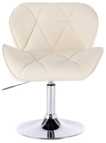 LuxuryForm DESIGN Stolička MILANO na striebornom tanieri - krémová