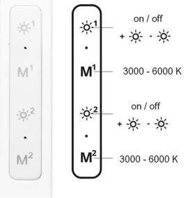 Ecolite LU19WT-BI- LED Stmievateľná stolná lampa SPACE LED/8W + LED/11W/230V biela