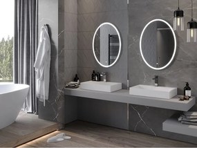 Mexen Elz osvetlené kúpeľňové zrkadlo 60 x 80 cm, LED 6000K, proti hmle - 9802-060-080-611-00