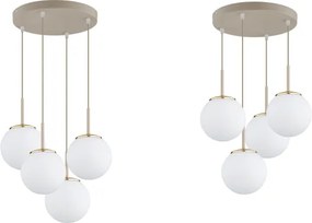 Brilagi - Luster na lanku MILO ECRU 4xE27/60W/230V béžová/zlatá