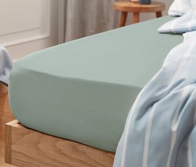 Džersejová napínacia plachta, štandardná veľkosť, šalviovozelená
