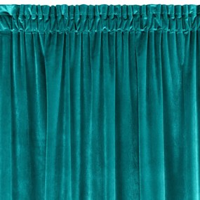 ZATEMŇOVACÍ ZÁVES NA PÁSKE SAMANTA 140X270 CM TYRKYSOVÁ