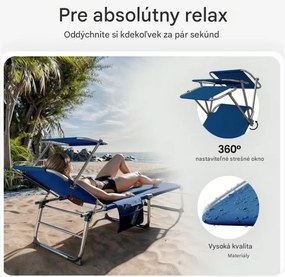 InternetovaZahrada Záhradné lehátko Ibiza - modré