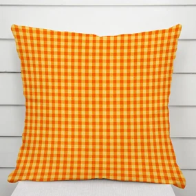 Biante Bavlnená obliečka na vankúš Olivia OL-006 Oranžovo-žltá kocka malá 50 x 70 cm