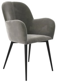 Sivé čalúnené jedálenské kreslo Fitz – Støraa