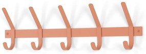 Kovový nástenný vešiak v lososovej farbe 70 cm Dexter – Spinder Design