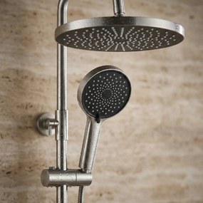 Rea Lungo Stripe, sprchový set s vaňovým výtokom, brúsená oceľ, REA-P9491