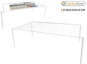 Prídavná polica, biely kov, obdĺžnik CONFORTIME, 42x21,5x15