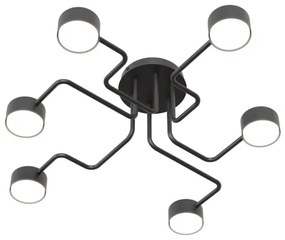 Luster na tyči KURAGE 6xGX53/12W/230V čierna