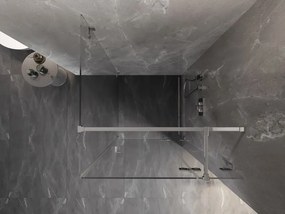 Mexen Lunar T, sklopný sprchový kút pravý 110 x 110 cm, 8mm číre sklo, chrómový profil, 834T-110-110-01-00-P