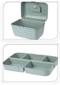 Plastový úložný multibox Trenton, 28,5 x 18 x 18,5 cm, šedá