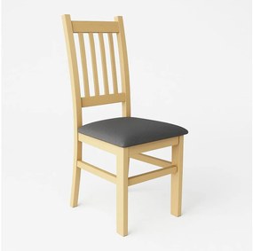 Jedálenská stolička SIMON dub/tmavošedá