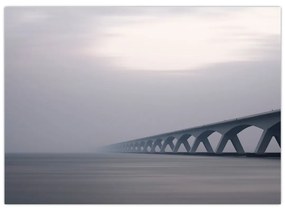 Obraz mosta v hmle (70x50 cm)