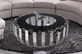 OKRÚHLY KONFERENČNÝ STOLÍK FLORI NEREZOVÁ OCEĽ + SKLO