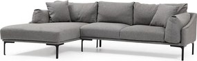 Sivá rohová pohovka Artie Leo, ľavý roh
