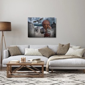 Sklenený obraz - Surrealistická krajina (70x50 cm)