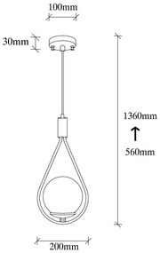 Závesné svietidlo so skleneným tienidlom Sessiz – Opviq lights