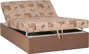 Polohovacia posteľ Alex 120, hnedá (č.213/49 , matrace b do 120 kg)