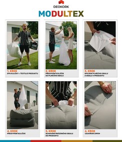 Textilná detská modulová 3-miestna lavica MODULTEX KIDS (červená) bez náplne
