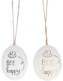 Závesné slepačie vajíčko BEE HAPPY - viac variantov