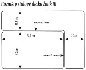 AMADEUS -  AMADEUS Detský rastúci stôl ŽOLÍK III dekor biely céder + rastúca stolička KLÁRA II