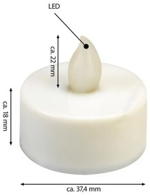 Nexos 64196 Dekoratívna LED sada - 4 sviečky - biela