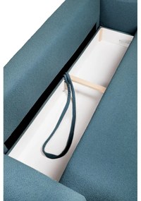 Modrá rozkladacia pohovka z textílie buklé 247 cm Quinoa – Bonami Selection