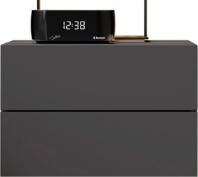 Nástenný nočný stolík Cabo, šedý grafit
