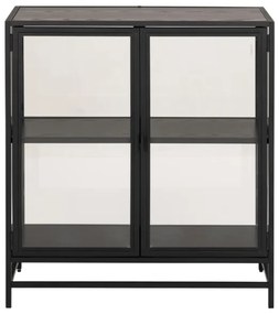 Seaford vitrína so sklom čierna 77x86cm