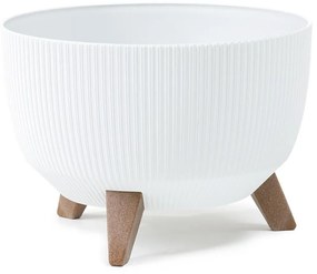 PLASTOVÝ KVETINÁČ ROSA LINEA ECO 15X24 CM BIELA